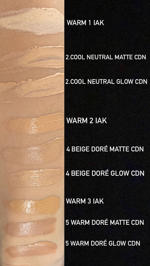 Swatch liquid foundations i am klean couleurs de noir naturalbeautwebshop belgie